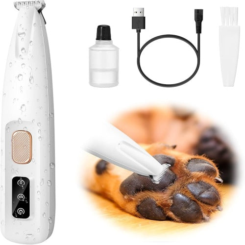 Pet grooming tool with attachments on a white background
