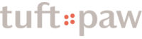 Logo of tuft:paw with a brown color on a white background